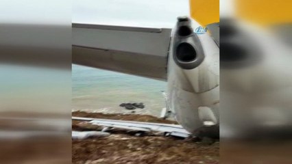 Pegasus Havayolları yetkilileri pistten çıkan uçakları ile ilgili Trabzon'a gelerek inceleme başlattı