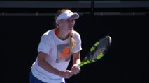 Open d'Australie 2018 - Caroline Wozniacki à l'entrainement à Melbourne