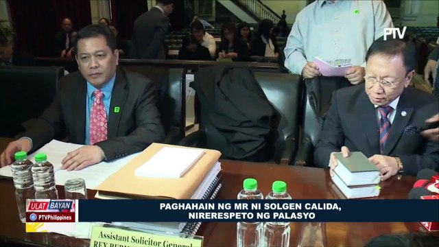 Paghahain ng MR ni SolGen Calida, nirerespeto ng Palasyo