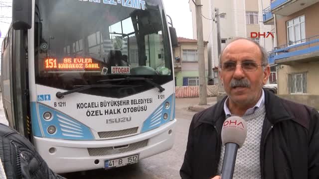 Kocaeli-Halk Otobüsünü Çaldı, Yolcu Aldı