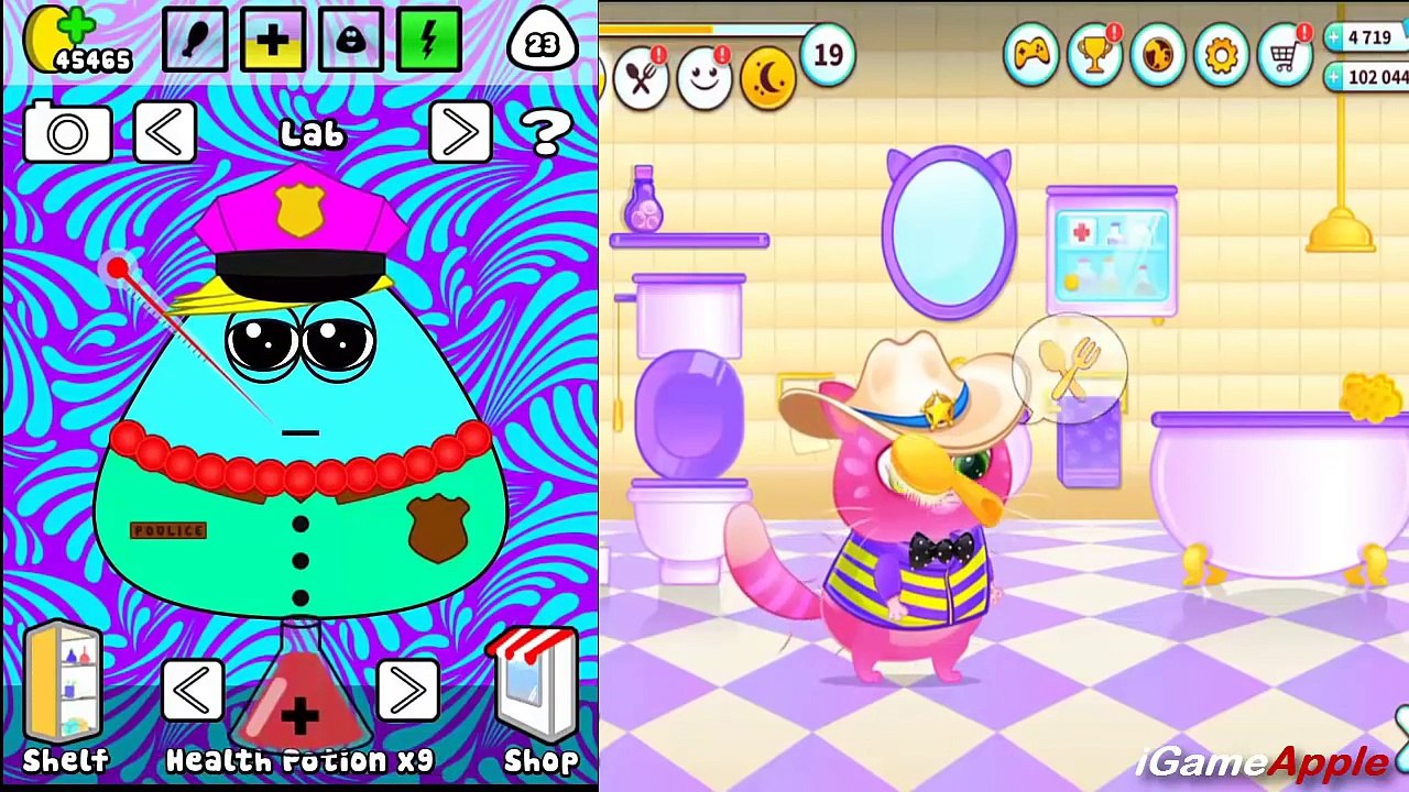 Pou VS Bubbu My Virtual Pet iPad iPhone Gameplay for Children HD