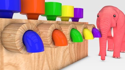 Learn Shapes & Learn Color Machines Elephant W Cartoon Nursery Rhymes Song For Kids
