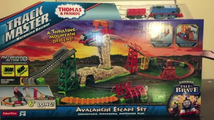 Ryan plays with Thomas & Friends Trackmaster Avalanche Escape Set