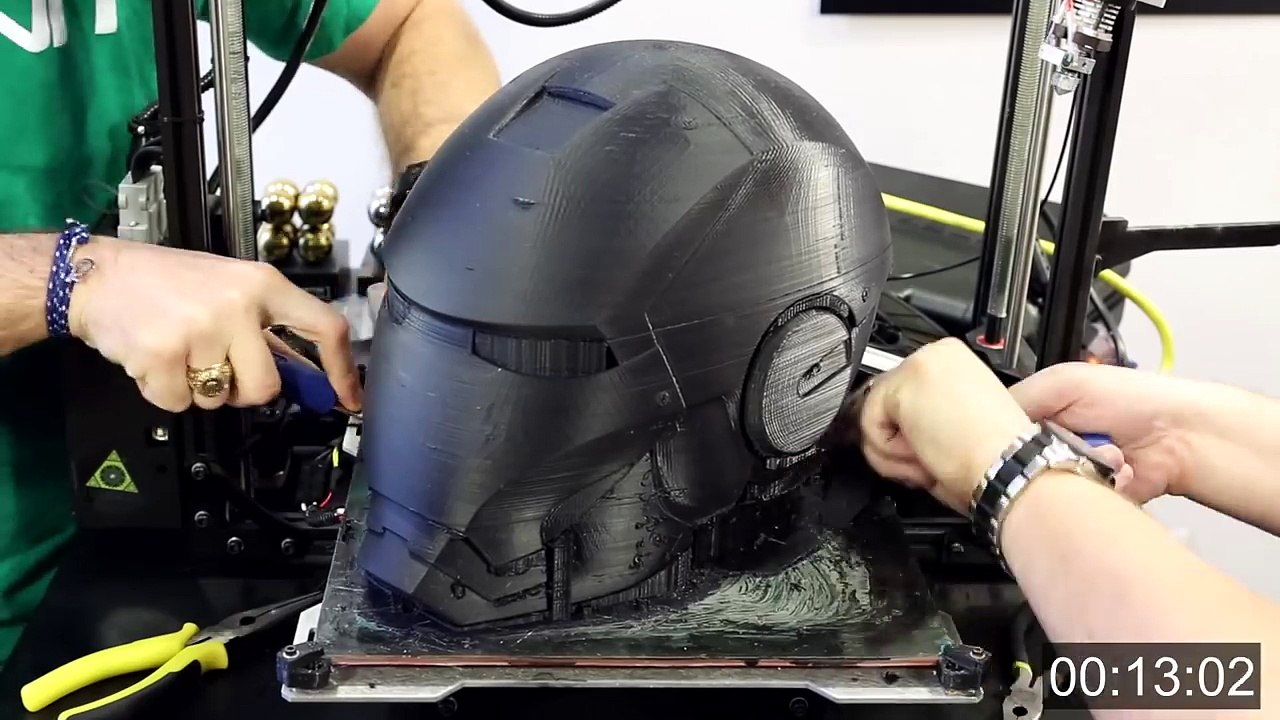 Lulzbot TAZ 4 Iron Man Helmet Timelapse