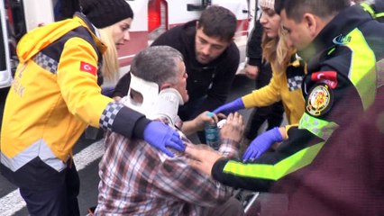 TEM Otoyolu’nda takla atan otomobilin yaralı sürücüsü eşi için yardım istedi