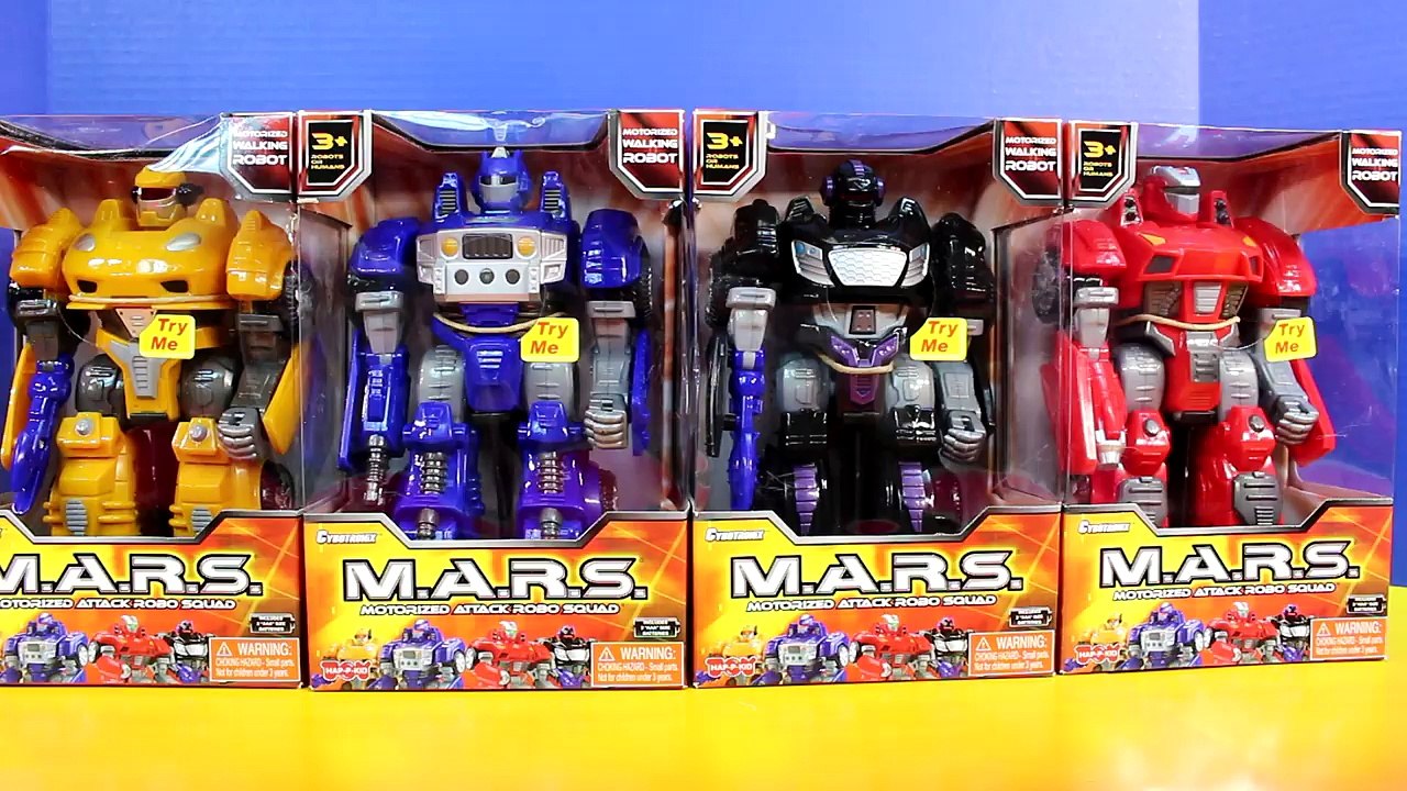 M.A.R.S. MOTORIZED ATTACK ROBO SQUAD WITH OPTIMUS PRIME TRANSFORMERS RESCUE BOTS