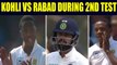 India vs South Africa 2nd test : Virat Kohli and Rabada exchange heated moment | Oneindia News
