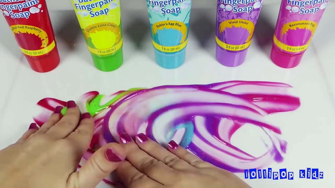 Learn Alphabet with Crayola Finger Bath Paint abcdefghijklmnopqrstuvwxyz