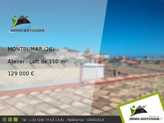 Atelier - Loft A vendre Montelimar 110m2 - 129 000 Euros