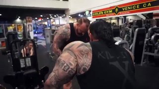 A DAY WITH THOR THE MOUNTAIN - 69 400LBS - TRAINING GOLDS - EATING BEVERLY HILLS