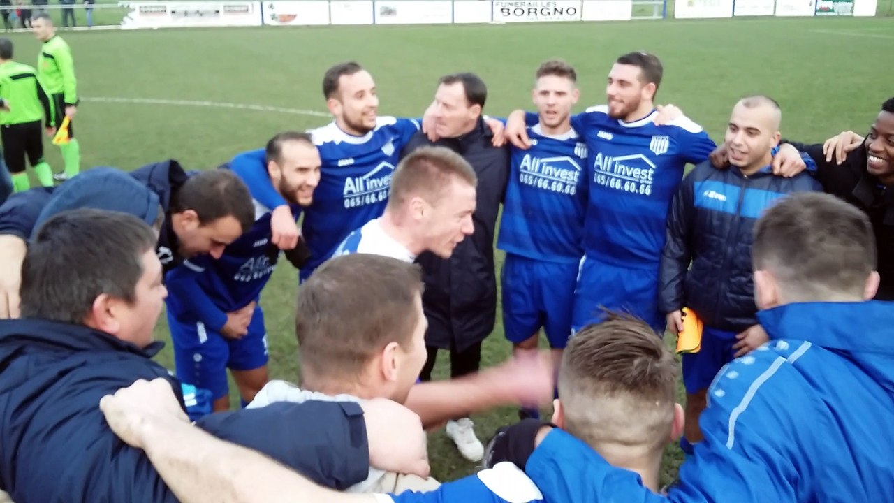 Foot - Hainaut - La joie des joueurs du Symphorinois qui prennent la tête de la P1 après son succès 1-0 contre Gosselies