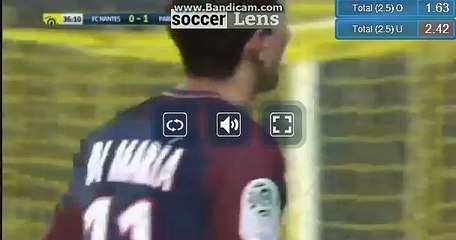 Angel Di Maria Empty Goal Miss - Nantes 0-1 PSG 14.01.2018