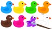 Play and Learn Colours with Playdough Ducks | Learning Basic Colours Video for Kids and Toddlers