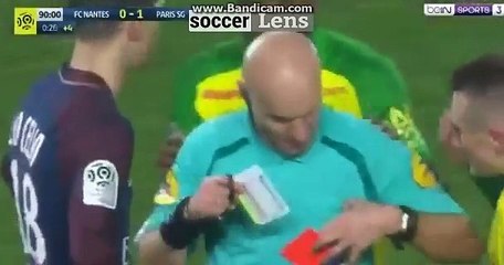 Diego Carlos AMAZING Red Card ! - Nantes 0-1 PSG 14.01.2018