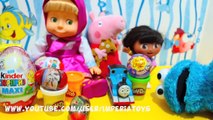 Many Play Doh Eggs! Kinder Surprise MAXI Masha i Medved Disney Princess Cars