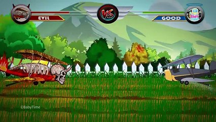 Crop Duster War | Good Vs Evil | Scary Air Vehicles | Halloween Videos For Kids By Baby Time