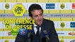Conférence de presse FC Nantes - Paris Saint-Germain (0-1) : Claudio RANIERI (FCN) - Unai EMERY (PARIS) / 2017-18