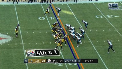 Jacksonville Jaguars cornerback A.J. Bouye breaks up Big Ben's fourth-and-short pass