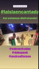 Pedro bailando en el final función de La Isla Encantada - 13 de Enero