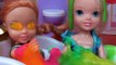 Elsa and Anna Toddlers Bathtime Slime Prank ! Elsa Gets Slimed ! Stories with Toys and Dolls