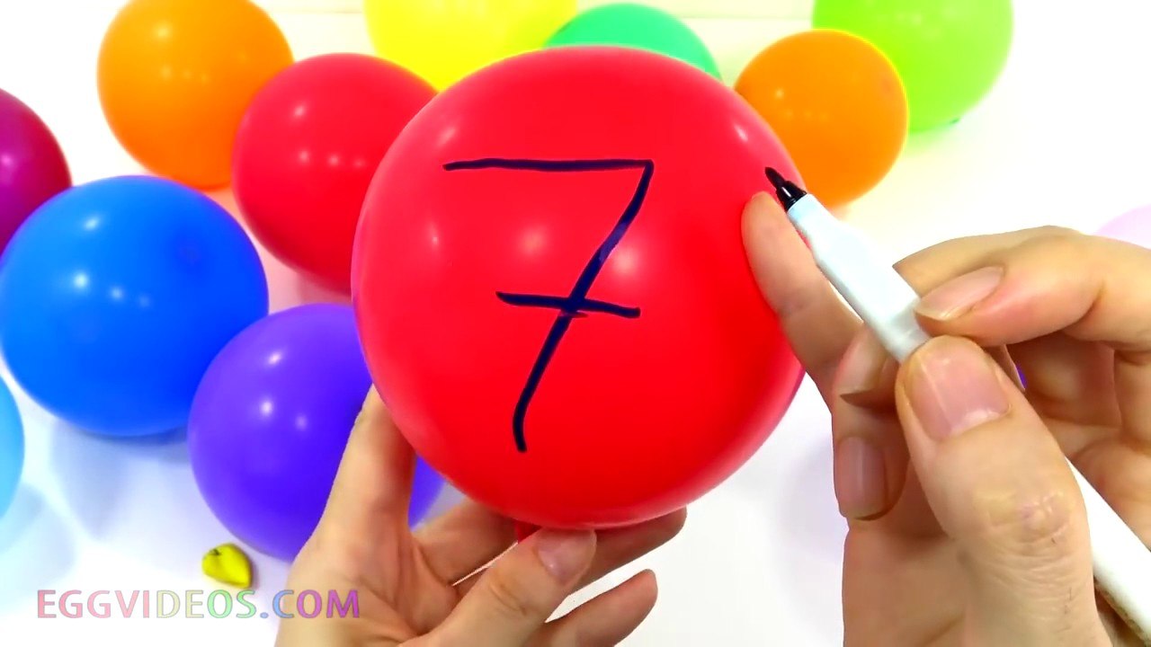 Learn to Count 1 to 10 Balloons Popping Show Educational Video for Children EggVideos.com  - part 2