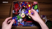 Box of Toys: Action Figures, Cars, Minecraft, Marvels Spiderman and More
