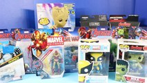 Huge Marvel Toy Collection With Hulk Iron Man Talking Dancing Groot Captain America And Wolverine