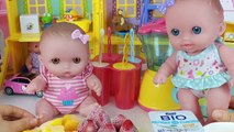 Yogurt Fruit Ice Cream Bar and Baby doll refrigerator toys play 아기인형 요거트 과일 아이스바 만들기 냉장고 뽀로로 장난감놀이