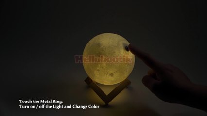 3D Print Moon Lamp LED Night Light