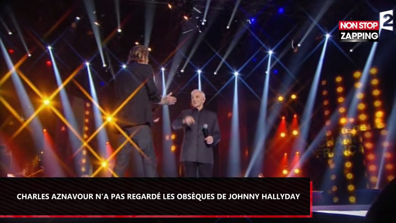 Johnny Hallyday : Charles Aznavour a refusé de regarder ses obsèques (Vidéo)