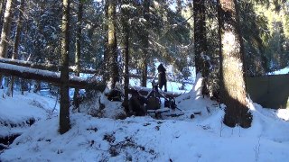 Winter Bushcraft Solo Overnighter HD Bushcraft Survival Video