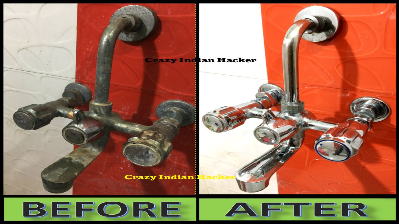 How to remove hard water stains naturally.How to clean shower head and taps . Life hacks