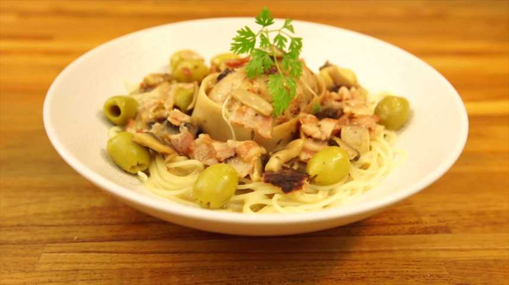 Paupiettes De Veau Au Vin Blanc Et Champignons