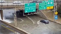 Rupture d'une canalisation : Un lac se crée en quelques secondes sur cette autoroute !