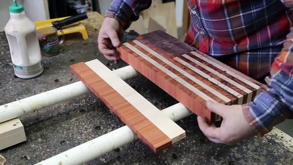 Making a US flag end grain cutting board