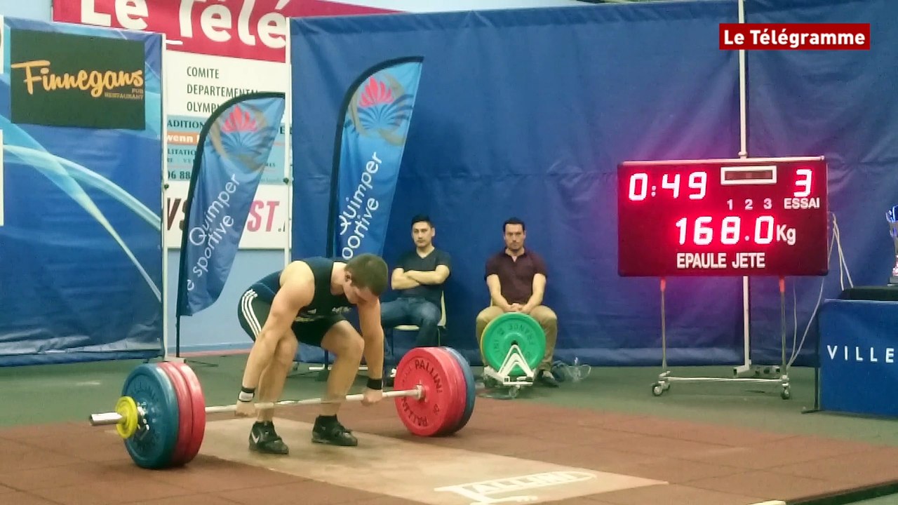 Haltérophilie. Alexandre Bouget, 168 kg à l'épaulé-jeté