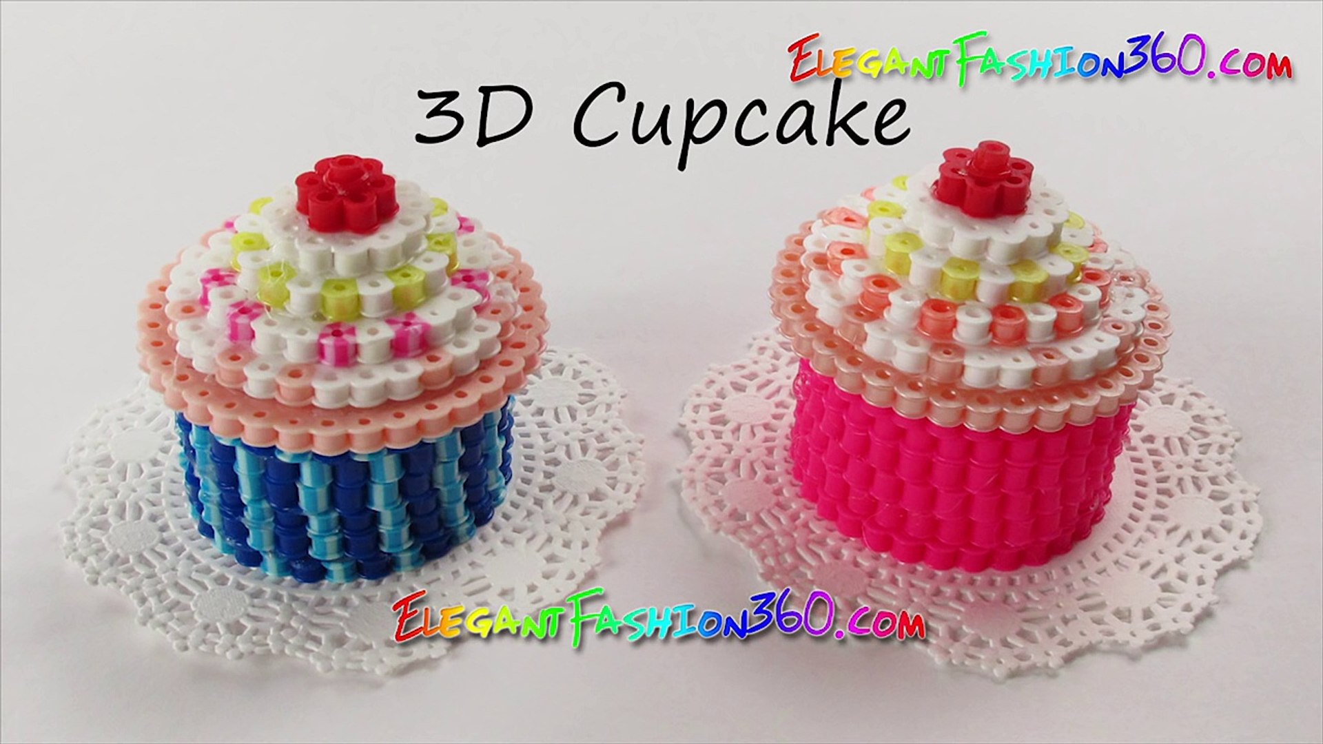 DIY Perler/Hama Beads Cupcake 3D - How to Tutorial by Elegant Fashion 360 -  video Dailymotion