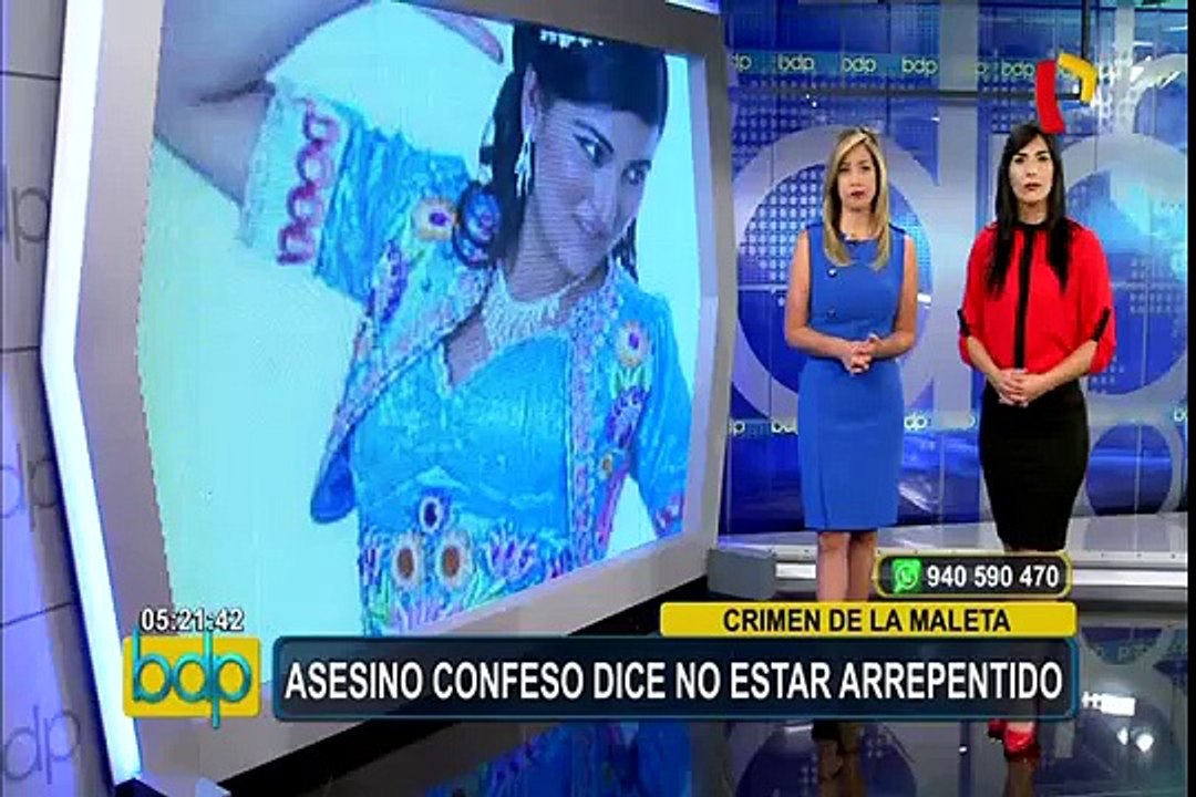 Crimen de la maleta: asesino confeso afirma no estar arrepentido