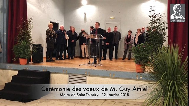 Cérémonie des voeux 2018 de Guy Amiel, Maire de Saint-Thibery