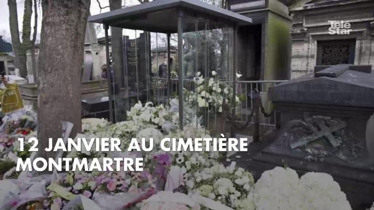 PHOTOS. Laeticia Hallyday a fait livrer une magnifique gerbe de fleurs sur la tombe de France Gall