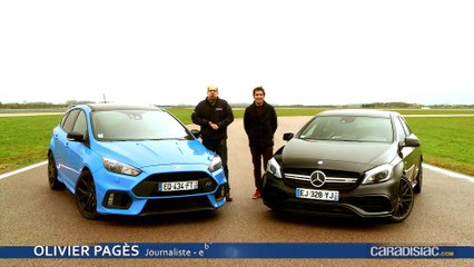 Comparatif vidéo - Ford Focus RS Pack Performance vs Mercedes A45 AMG : une lettre qui fait la différence ?