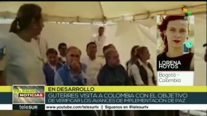 Destaca Guterres compromiso con la paz de las FARC y Estado colombiano