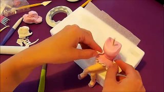 How to make fondant Violetta figurine tutorial / Jak zrobić figurkę Violetty z masy cukrowej