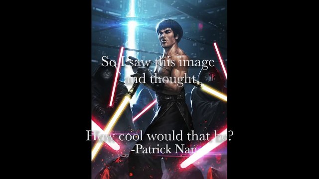 Bruce Lee se bat avec son nunchaku-sabre laser