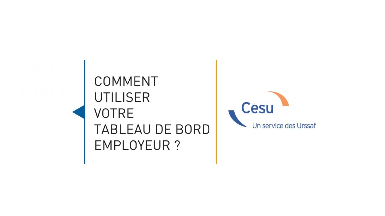 Cesu Urssaf Mon Compte Employeur Tableau De Bord