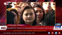 Islamabad- State Minister for Information Maryam Aurangzeb Talks to Media