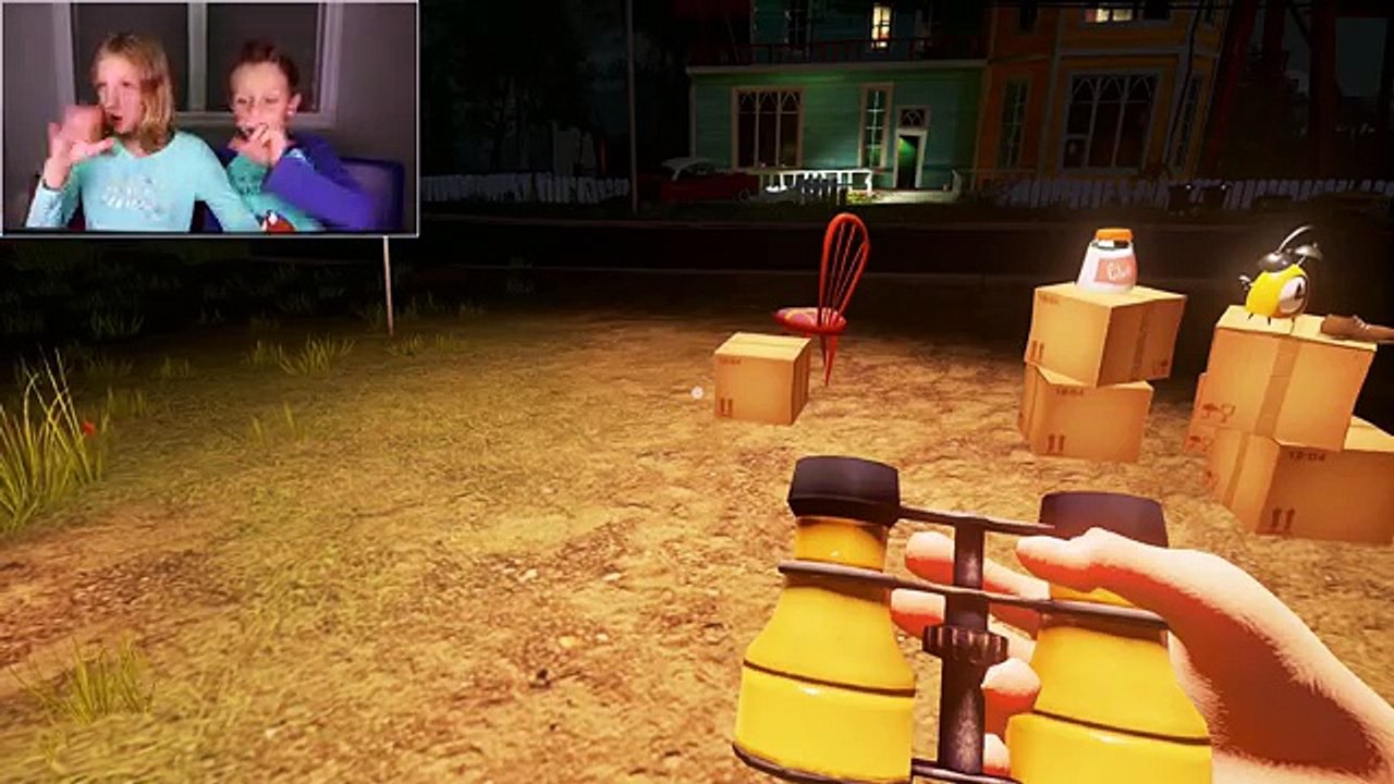 karina and ronald playing hello neighbour