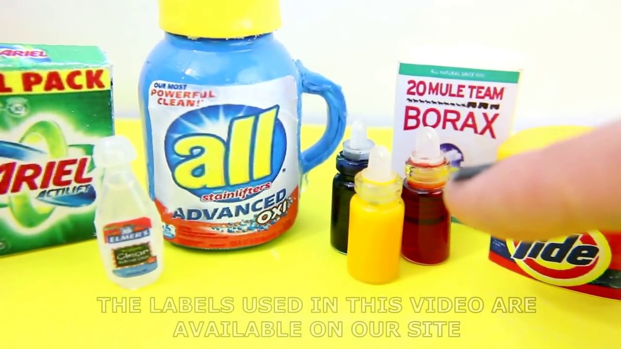 DIY Mini Slime Supplies -  Real Glue, Borax, Food Coloring,  etc. -Slime Supplies - Really Works