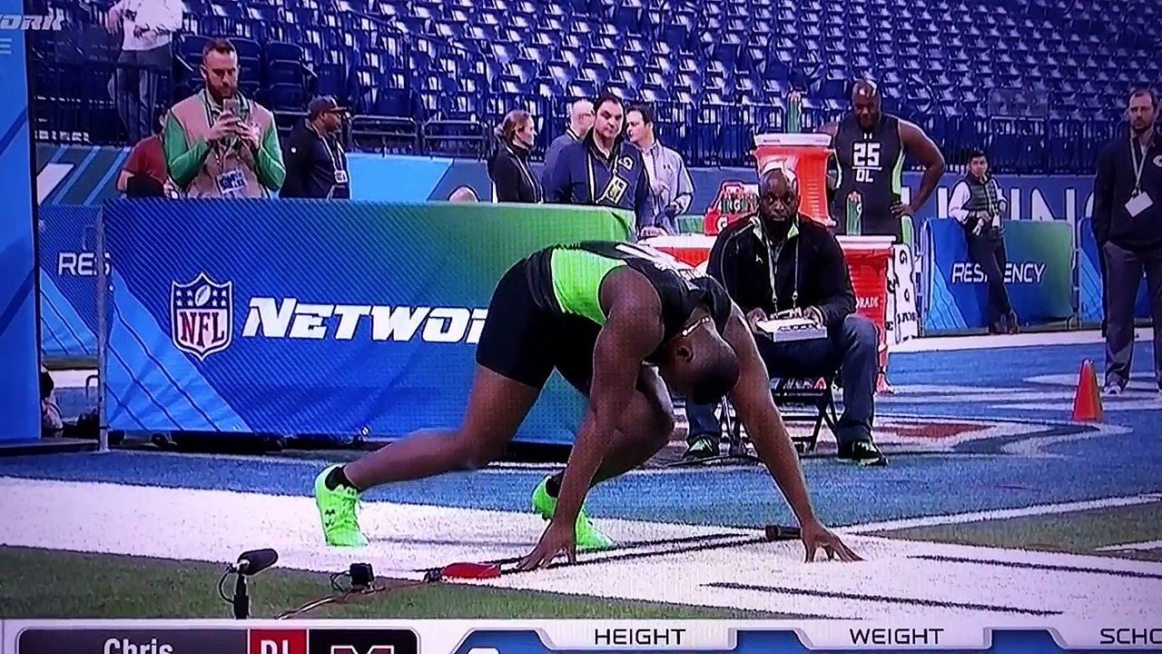 Chris Jones NFL Combine chub... Err... Flub...