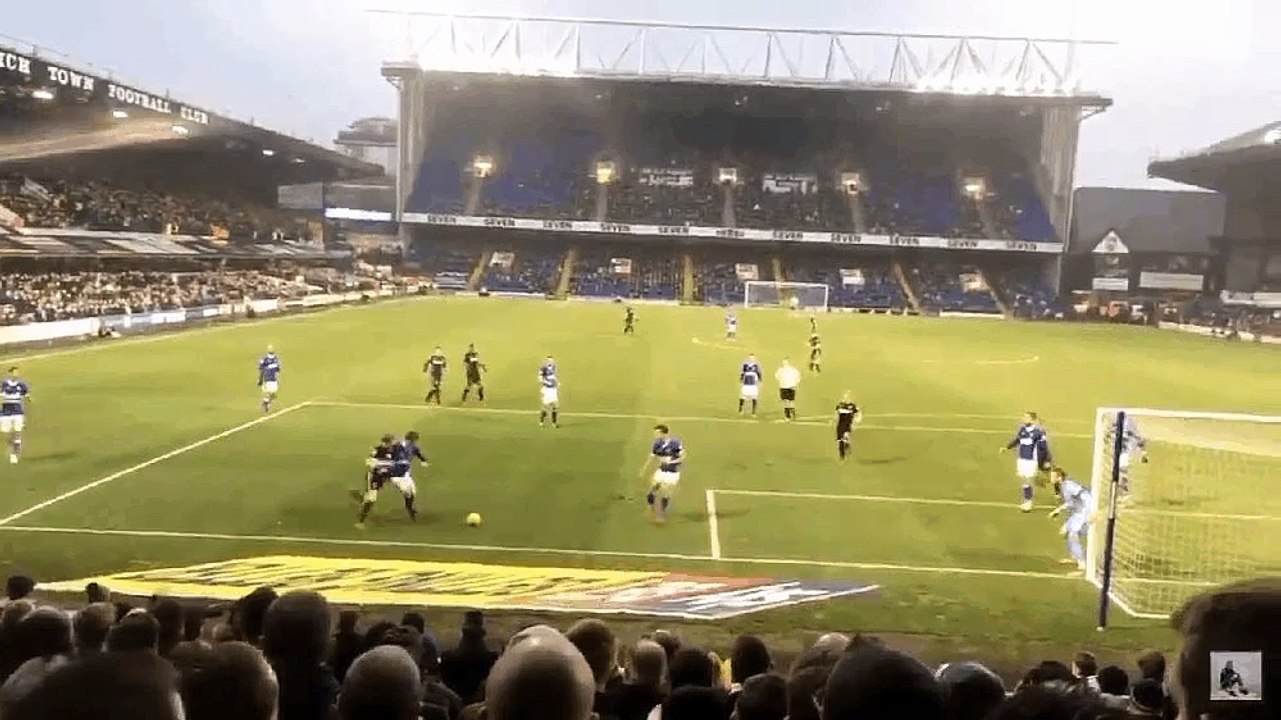 Eunan O'Kane red card | Ipswich Town 1-0 Leeds United - 13/01/2018